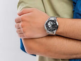 Tommy Hilfiger Henry Chronograph Black Dial Silver Steel Strap Watch For Men - 1710477 Buy Now By Tommy Hilfiger
