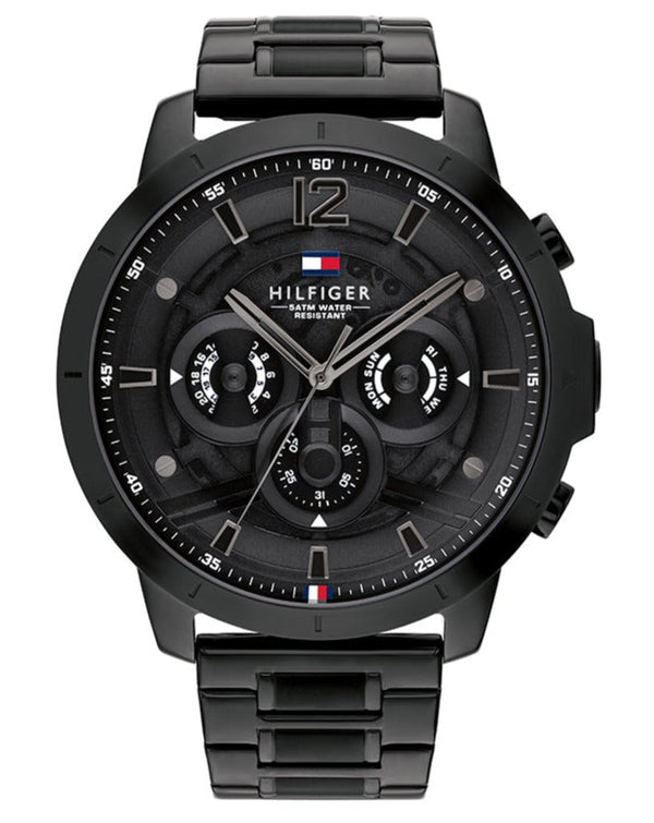 Tommy Hilfiger Classic Chronograph Black Dial Black Steel Strap Watch For Men - 1710494 Buy Now By Tommy Hilfiger