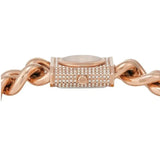 Shop Michael Kors Chain Lock Three-Hand Rose Gold Dial Rose Gold Steel Strap Watch for Women - MK4827 in USA
