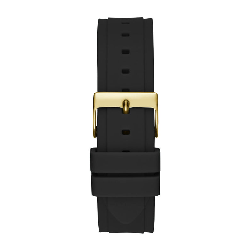 Guess Limelight Crystals Silver Dial Black Rubber Strap Watch For Women - GW0519L1 Buy Now By Guess