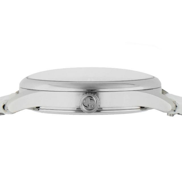 Gucci G-Timeless Mother of Pearl White Dial White Leather Strap Watch For Women - YA126597 Buy Now By Gucci