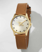 Gucci G Timeless Quartz Silver Dial Brown Leather Strap Watch For Women - YA1265022 Buy Now By Gucci