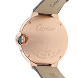 Shop Cartier Ballon Bleu De Cartier Silver Dial Brown Leather Strap Watch for Women - W6920097 in USA
