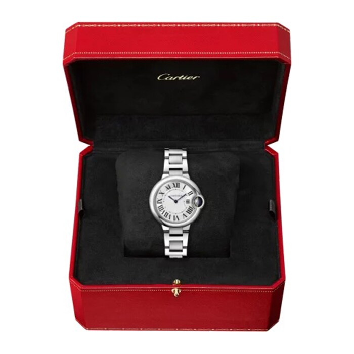 Cartier Ballen Bleu De Cartier Silver Dial Silver Steel Strap Watch for Women - W6920084 Buy Now By Cartier