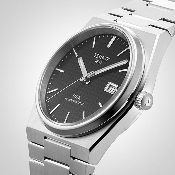 Tissot PRX Powermatic 80 Black Dial Silver Steel Strap Watch for Men - T137.407.11.051.00 Buy Now By Tissot