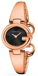 Gucci Guccissima Collection Quartz Black Dial Rose Gold Steel Strap Watch For Women - YA134509 Buy Now By Gucci