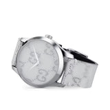 Shop Gucci G Timeless Quartz Grey Dial Grey Leather Strap Watch For Men - YA1264058 in USA