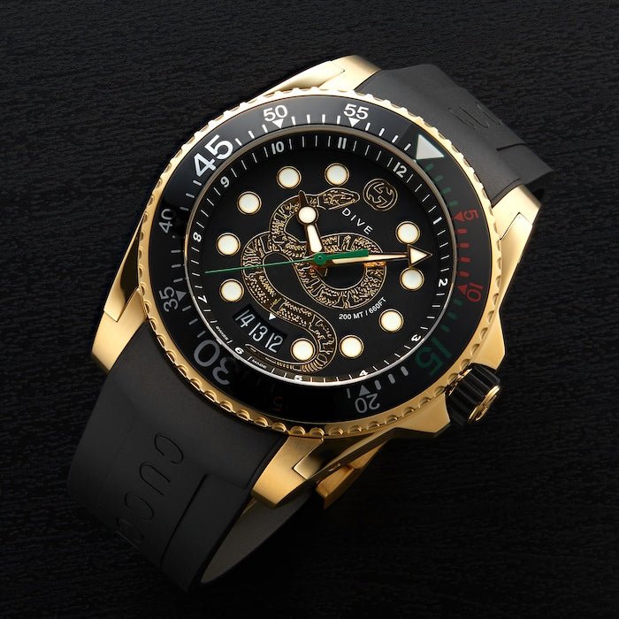 Shop Gucci Dive Quartz Black Dial Black Rubber Strap Watch For Men - YA136219 in USA