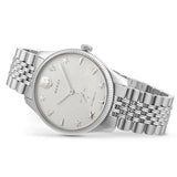 Shop Gucci G Timeless Automatic Silver Dial Silver Steel Strap Watch for Men - YA126354 in USA