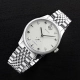 Shop Gucci G Timeless Automatic Silver Dial Silver Steel Strap Watch for Men - YA126354 in USA