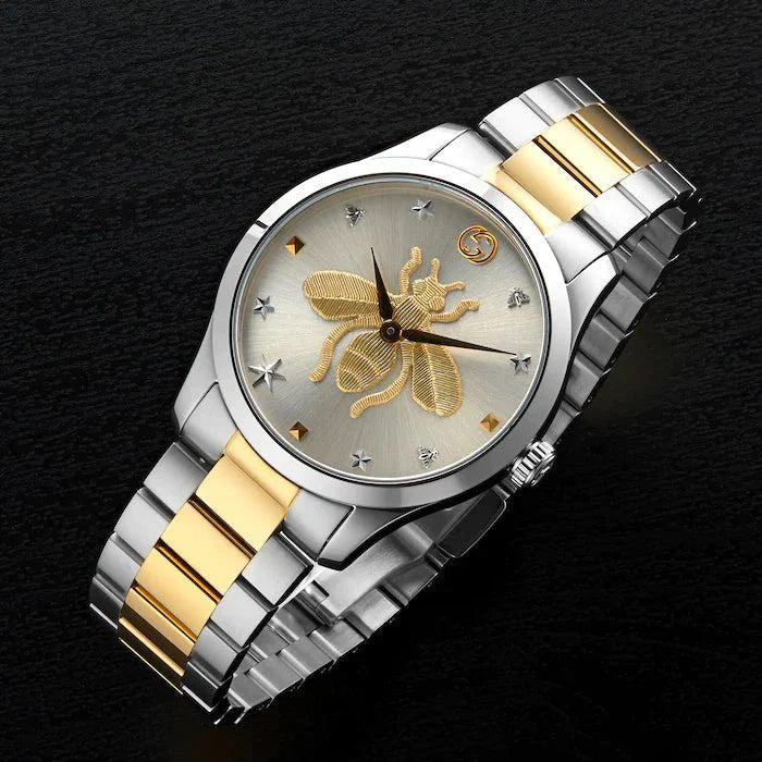 Gucci G Timeless Silver Dial Two Tone Steel Strap Watch For Women - YA126599 Buy Now By Gucci