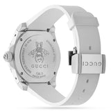 Shop Gucci Dive Quartz White Dial White Rubber Strap Watch For Men - YA136337 in USA