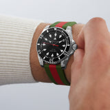 Gucci Dive Automatic Black Dial Two Tone Rubber Strap Watch for Men - YA136349 Buy Now By Gucci