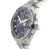 Shop Tag Heuer Aquaracer Calibre 16 43mm Blue Dial Silver Steel Strap Watch for Men - CAY211B.BA0927 in USA