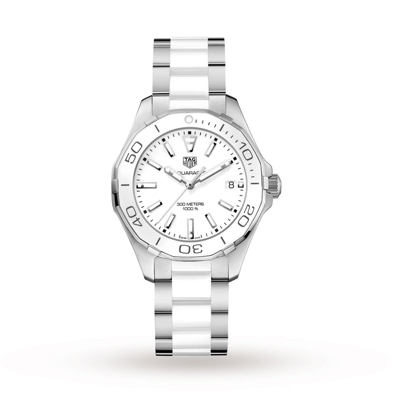 Shop Tag Heuer Aquaracer White Dial Watch for Women - WAY131B.BA0914 in USA