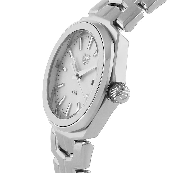 Shop Tag Heuer Link Quartz Mother of Pearl Dial Silver Steel Strap Watch for Women - WBC1310.BA0600 in USA
