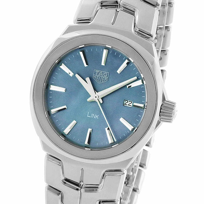 Shop Tag Heuer Link Quartz Mother of Pearl Dial Silver Steel Strap Watch for Women - WBC1311.BA0600 in USA