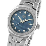 Shop Tag Heuer Link Quartz Diamonds Blue Mother of Pearl Dial Silver Steel Strap Watch for Women - WBC1313.BA0600 in USA