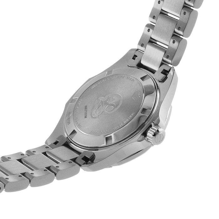 Shop Tag Heuer Aquaracer Quartz Diamonds Black Dial Silver Steel Strap Watch for Women - WAY131P.BA0748 in USA