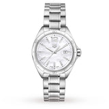 Shop Tag Heuer Formula 1 Quartz Mother of Pearl White Dial Silver Steel Strap Watch for Women - WBJ1418.BA0664 in USA