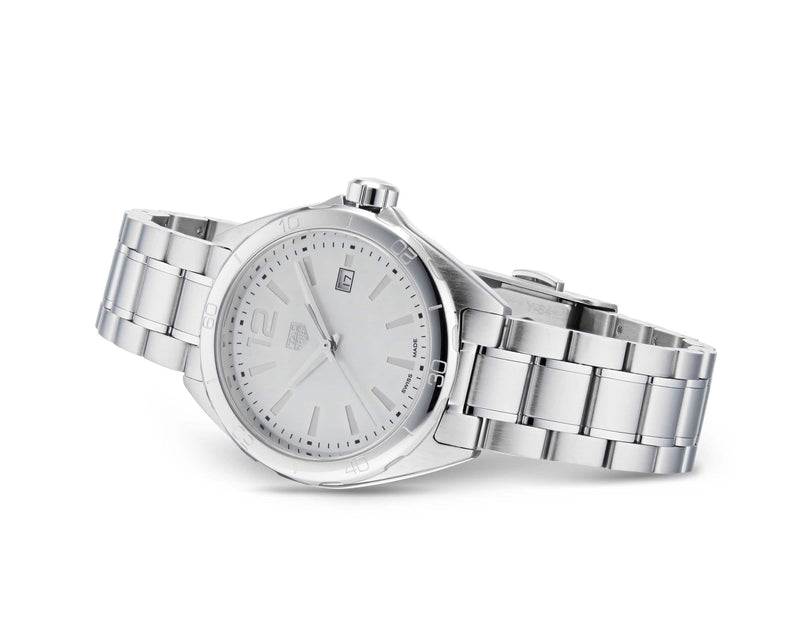 Shop Tag Heuer Formula 1 Quartz Mother of Pearl White Dial Silver Steel Strap Watch for Women - WBJ1418.BA0664 in USA