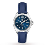 Shop Tag Heuer Formula 1 Quartz Blue Dial Blue Leather Strap Watch for Women - WBJ1412.FC8233 in USA