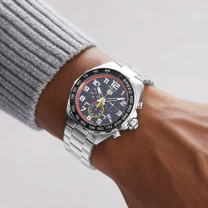 Tag Heuer Formula 1 x Red Bull Racing Chronograph Blue Dial Silver Steel Strap Watch for Men - CAZ101AL.BA0842 Buy Now By Tag Heuer