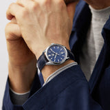 Tag Heuer Carrera Date Blue Dial Blue Leather Strap Watch for Men - WBN2112.FC6504 Buy Now By Tag Heuer