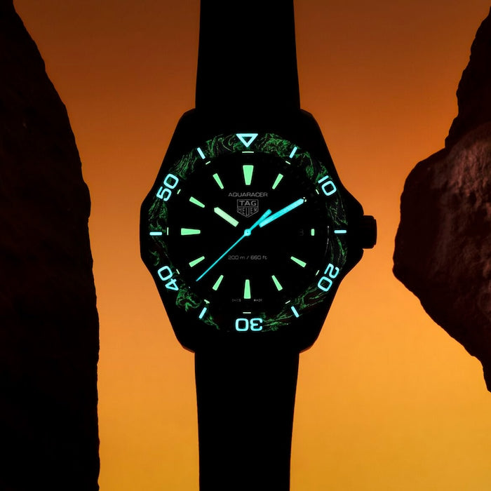 Tag Heuer Aquaracer Professional 200 Solargraph Quartz Black Dial Black Rubber Strap Watch for Men - WBP1112.FT6199 Buy Now By Tag Heuer