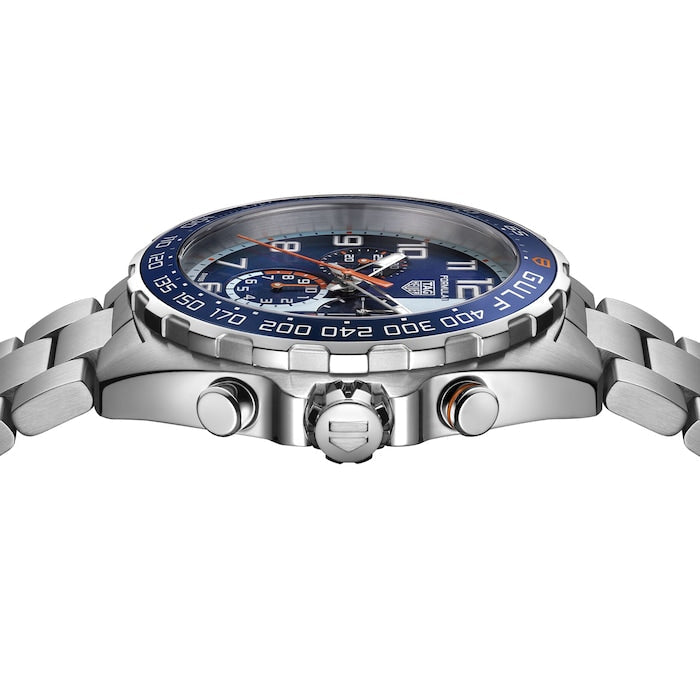 Tag Heuer Formula 1 Gulf Edition Chronograph Blue Dial Silver Steel Strap Watch for Men - CAZ101AT.BA0842 Buy Now By Tag Heuer