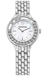 Shop Swarovski Lovely Crystals Mini White Dial Silver Steel Strap Watch for Women - 5242901 in USA