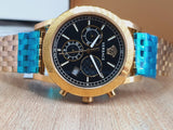Versace Sport Tech Chronograph Black Dial Gold Steel Strap Watch for Men - VELT00419 Buy Now By Versace