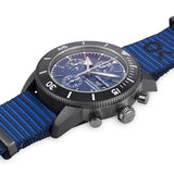 Breitling Superocean Heritage Chronograph 44 Outerknown Blue Dial Blue NATO Strap Watch for Men - M133132A1C1W1