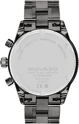 Movado Heritage Calendoplan Chronograph Black Dial Black Steel Strap Watch For Men - 3650125 Buy Now By Movado