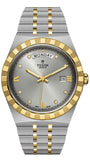 Tudor Royal Diamonds Automatic Grey Dial Two Tone Steel Strap Watch for Men - M28603-0002