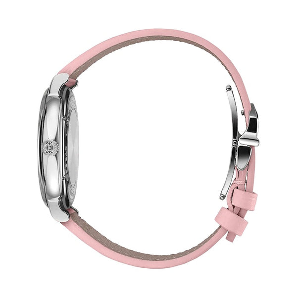 Shop IWC Portofino Automatic Pink Dial Pink Leather Strap Watch for Women - IW357417 in USA