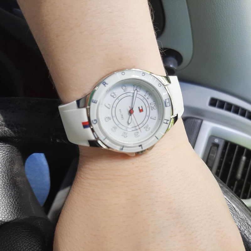 Tommy Hilfiger White Dial White Rubber Strap Watch for Women - 1781271 Buy Now By Tommy Hilfiger