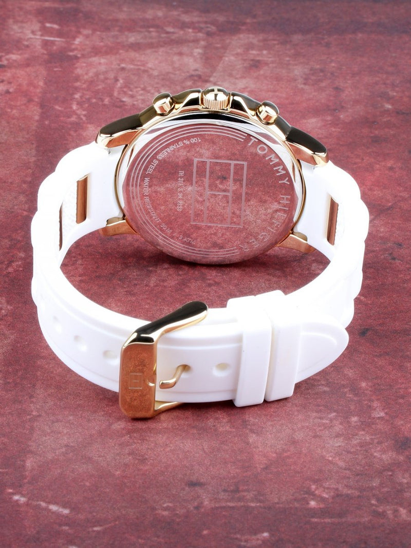 Tommy Hilfiger Claudiia White Dial White Steel Strap Watch for Women - 1781745 Buy Now By Tommy Hilfiger