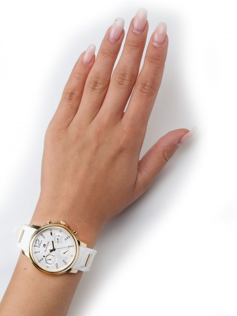 Tommy Hilfiger Claudiia White Dial White Steel Strap Watch for Women - 1781745 Buy Now By Tommy Hilfiger
