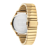 Shop Tommy Hilfiger Brooke Black Dial Gold Steel Strap Watch for Women - 1782019 in USA