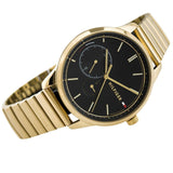 Shop Tommy Hilfiger Brooke Black Dial Gold Steel Strap Watch for Women - 1782019 in USA