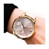 Shop Tommy Hilfiger Brooke Quartz White Dial Cream Leather Strap Watch for Women - 1782022 in USA