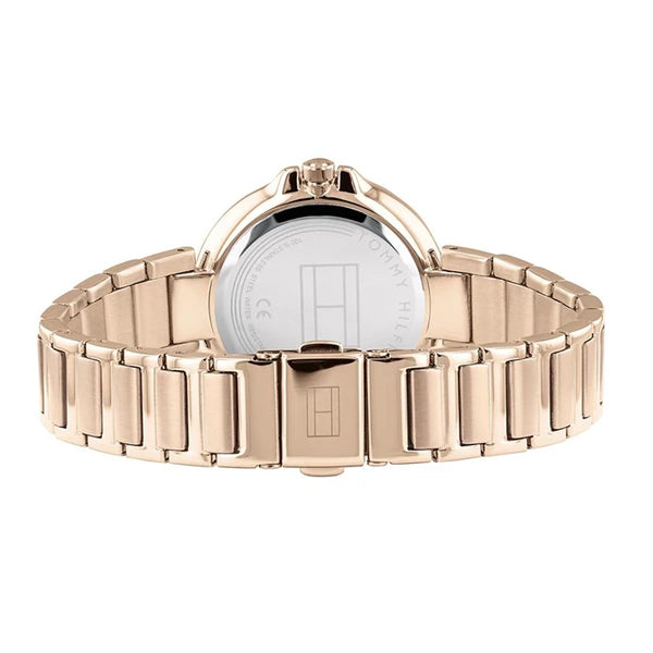 Shop Tommy Hilfiger Angela Quartz White Dial Rose Gold Steel Strap Watch for Women - 1782124 in USA