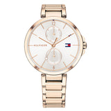 Shop Tommy Hilfiger Angela Quartz White Dial Rose Gold Steel Strap Watch for Women - 1782124 in USA