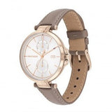 Shop Tommy Hilfiger Angela Quartz Silver Dial Brown Leather Strap Watch for Women - 1782125 in USA