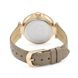 Shop Tommy Hilfiger Angela Quartz Silver Dial Brown Leather Strap Watch for Women - 1782125 in USA