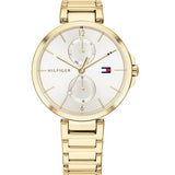 Shop Tommy Hilfiger Angela White Dial Gold Steel Strap Watch for Women - 1782128 in USA