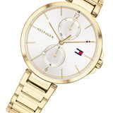 Shop Tommy Hilfiger Angela White Dial Gold Steel Strap Watch for Women - 1782128 in USA