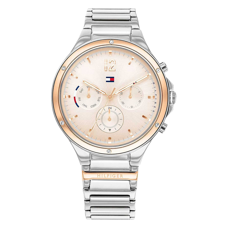 Tommy Hilfiger Eve Chronograph Quartz Pink Dial Silver Steel Strap Watch For Women - 1782279 Buy Now By Tommy Hilfiger