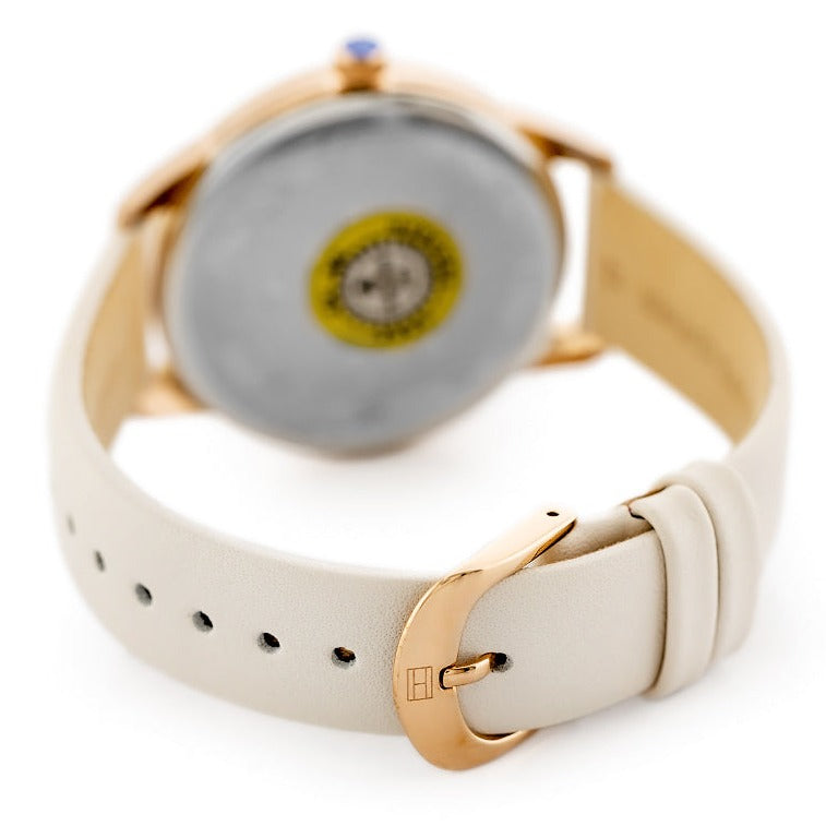 Shop Tommy Hilfiger Brooke Quartz White Dial Cream Leather Strap Watch for Women - 1782022 in USA